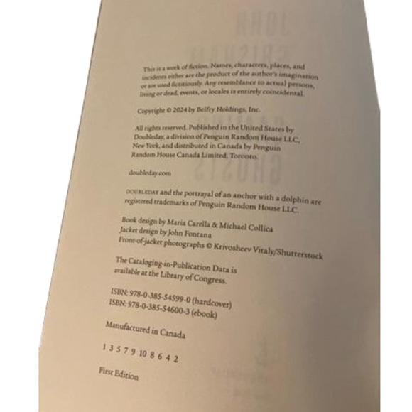 Camino Ghosts Hardcover Book By John Grisham May 2024 1st Edition - Picture 7 of 7